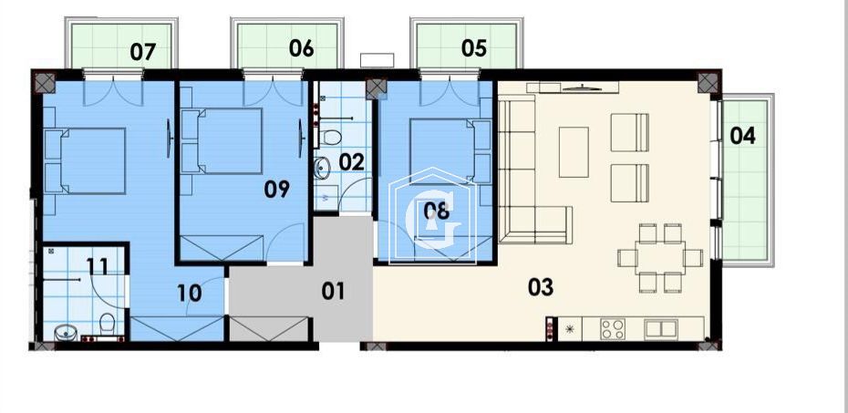 Апартаменты в Будве, Черногория, 107 м² - фото 14