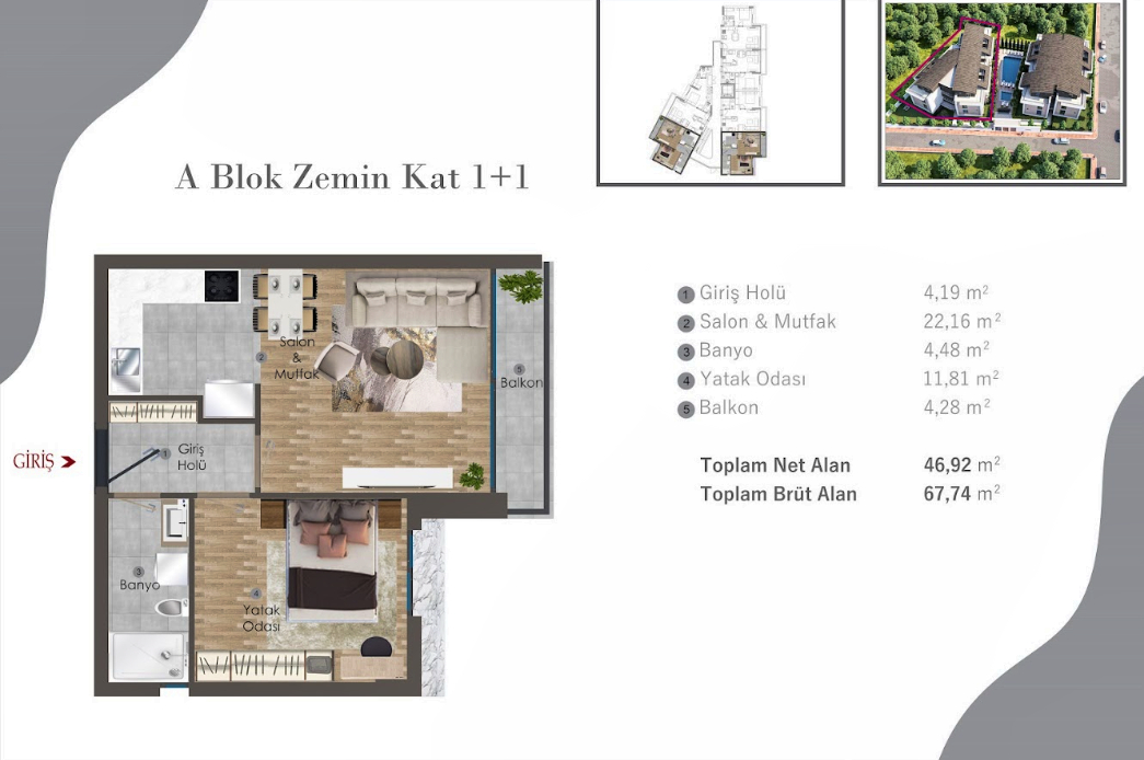 Квартира Алтынташ, Турция, 62 м² - фото 9