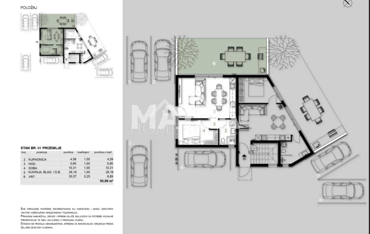Апартаменты на Крке, Хорватия, 42 м² - фото 2