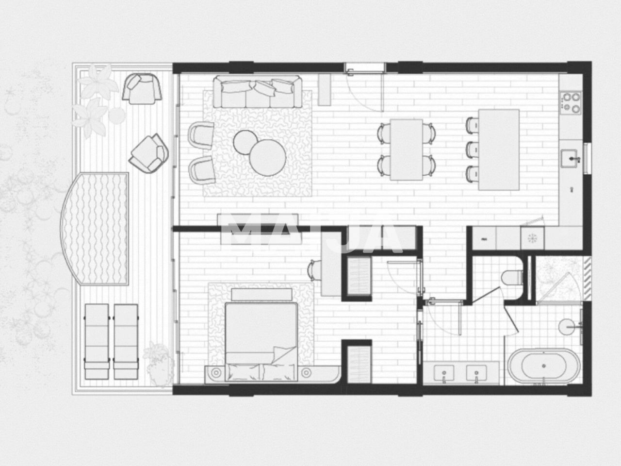 Апартаменты на острове Пхукет, Таиланд, 100 м² - фото 2