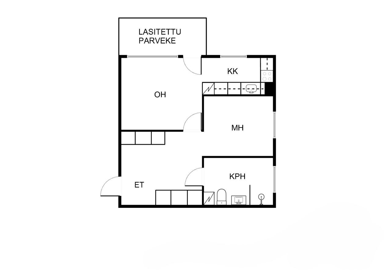 Квартира в Каяани, Финляндия, 43.5 м² - фото 2