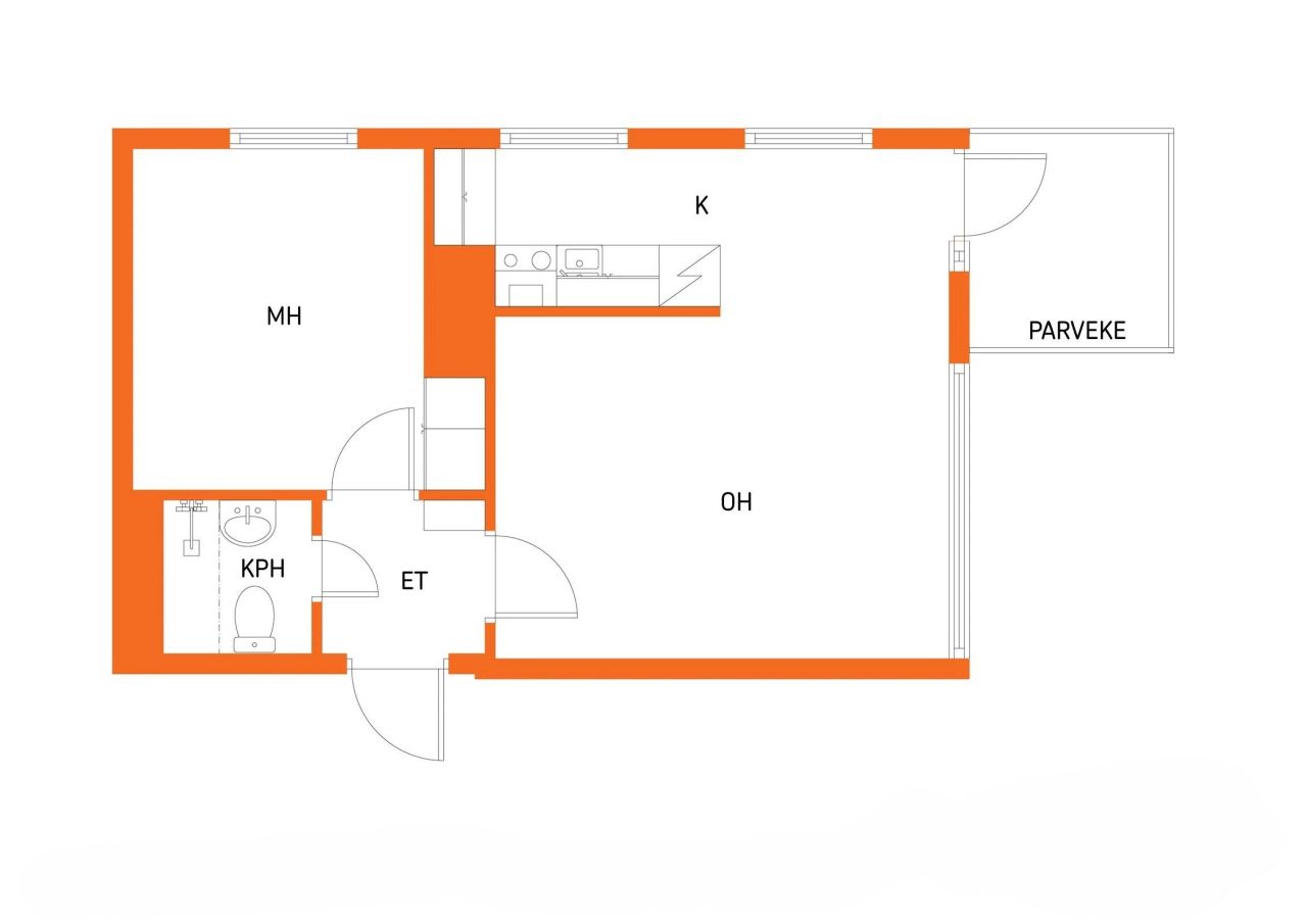 Квартира в Коуволе, Финляндия, 40.5 м² - фото 3