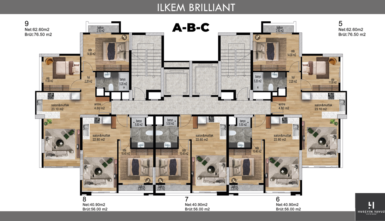 Квартира в Мерсине, Турция, 77 м² - фото 13