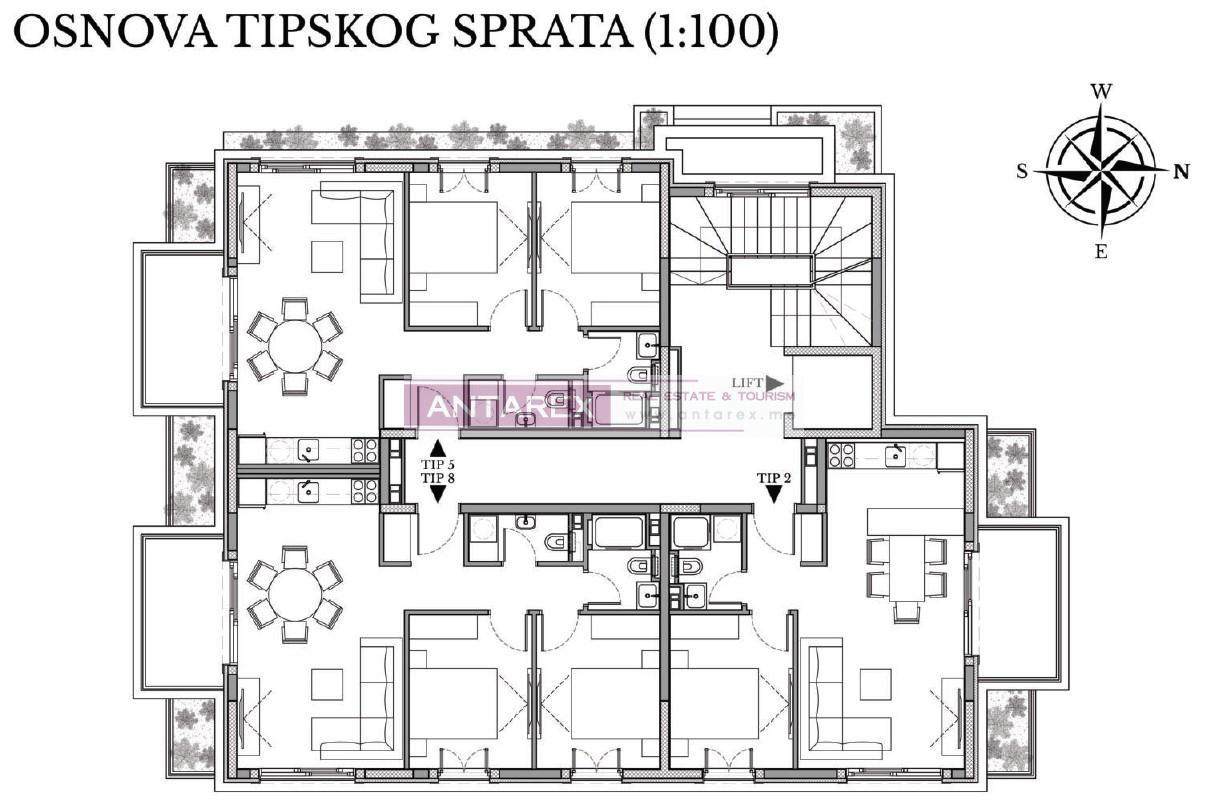 Апартаменты в Дженовичах, Черногория, 60 м² - фото 14