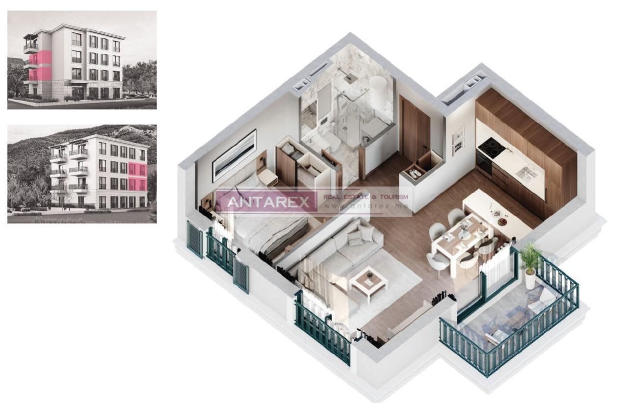 Апартаменты в Дженовичах, Черногория, 60 м² - фото 18