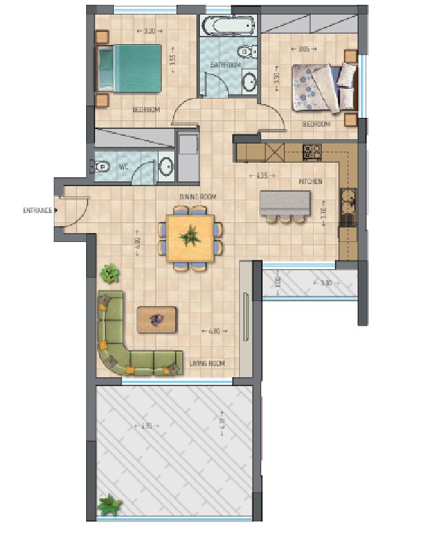 Апартаменты в Лимасоле, Кипр, 120 м² - фото 14