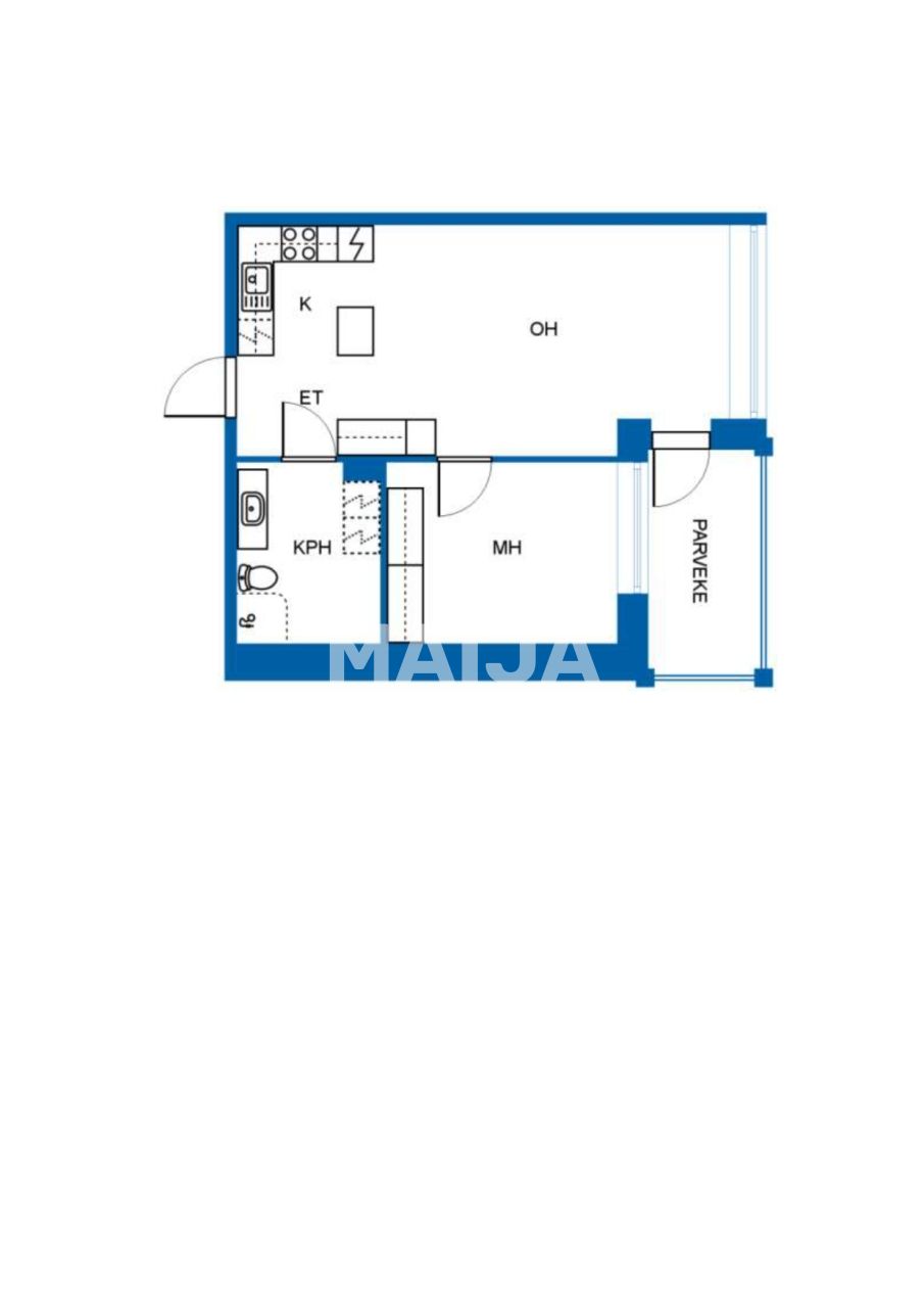 Апартаменты в Эспоо, Финляндия, 47 м² - фото 2
