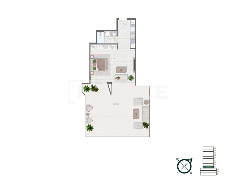 Апартаменты Аль-Сатва, ОАЭ, 78 м² - фото 14