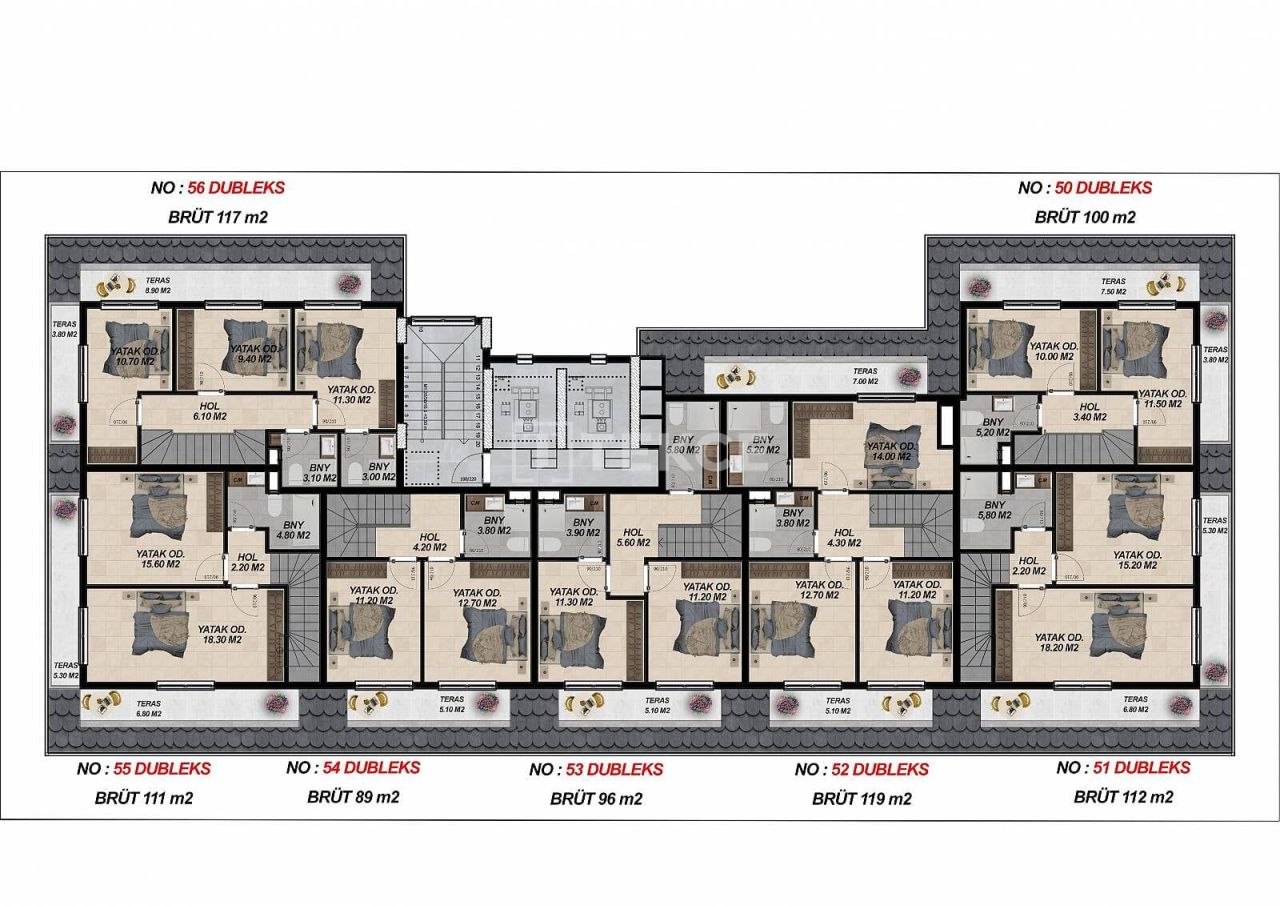 Пентхаус в Алании, Турция, 117 м² - фото 16