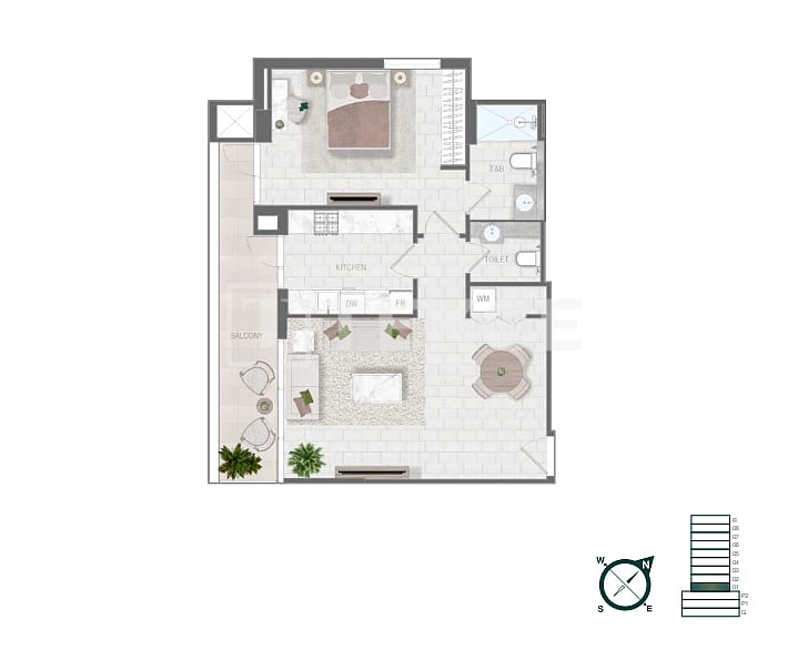 Апартаменты Аль-Сатва, ОАЭ, 78 м² - фото 17