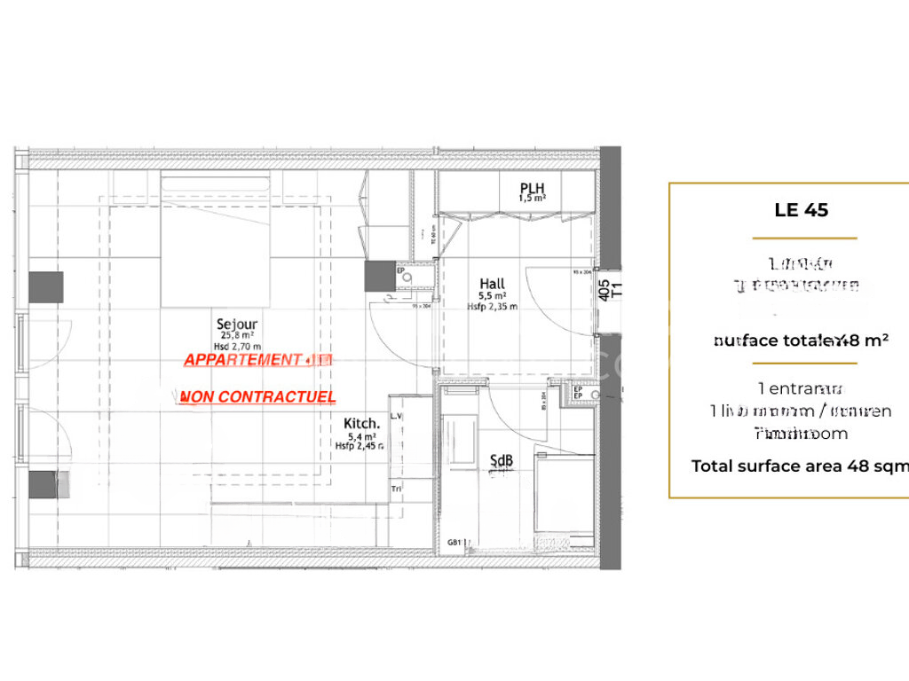 Квартира в Ла-Кондамине, Монако, 48 м² - фото 11