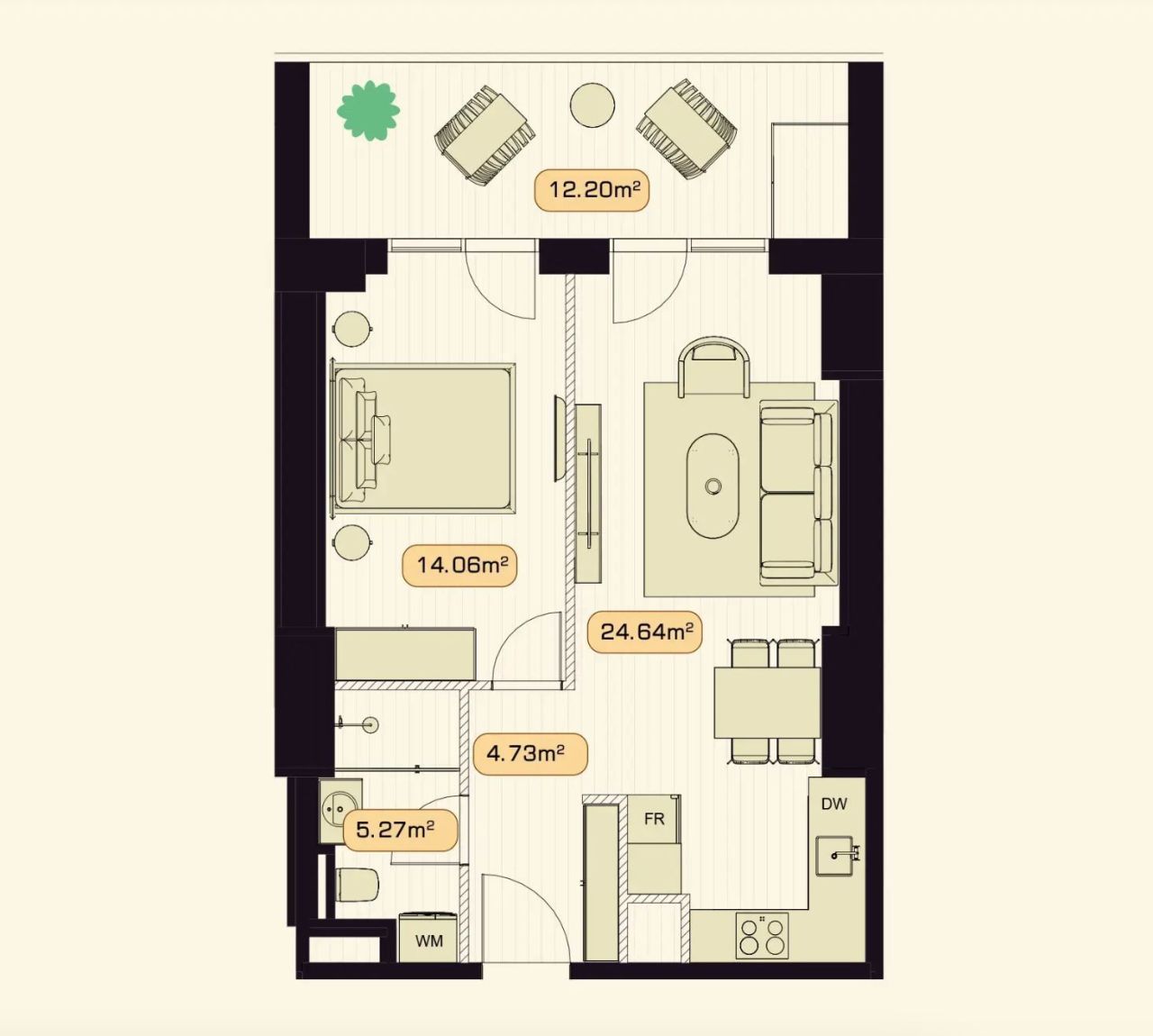 Квартира в Тбилиси, Грузия, 61 м² - фото 1