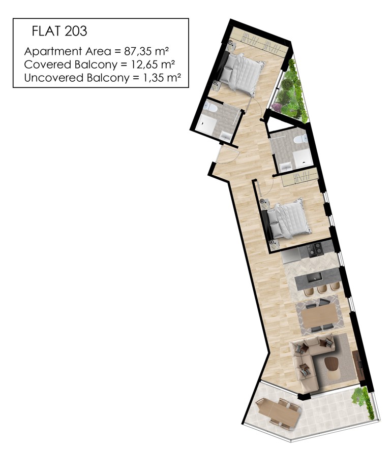Апартаменты в Пафосе, Кипр, 100 м² - фото 10