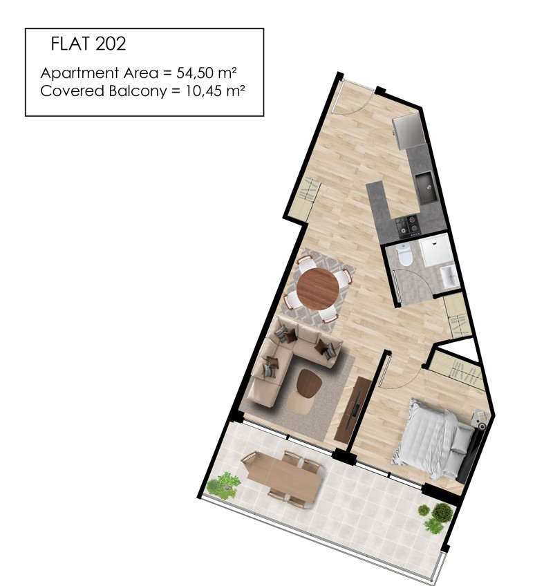 Апартаменты в Пафосе, Кипр, 69 м² - фото 10