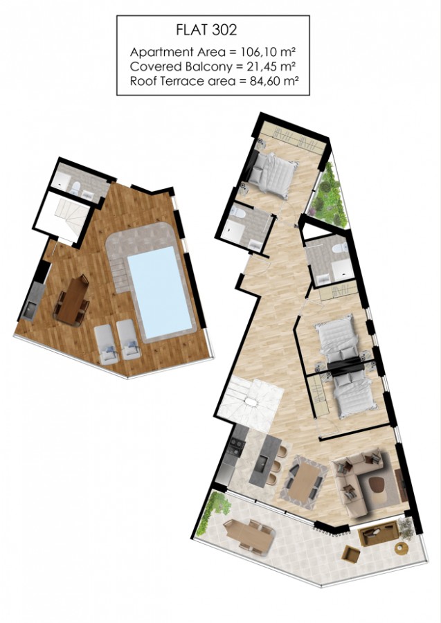 Пентхаус в Пафосе, Кипр, 86 м² - фото 10