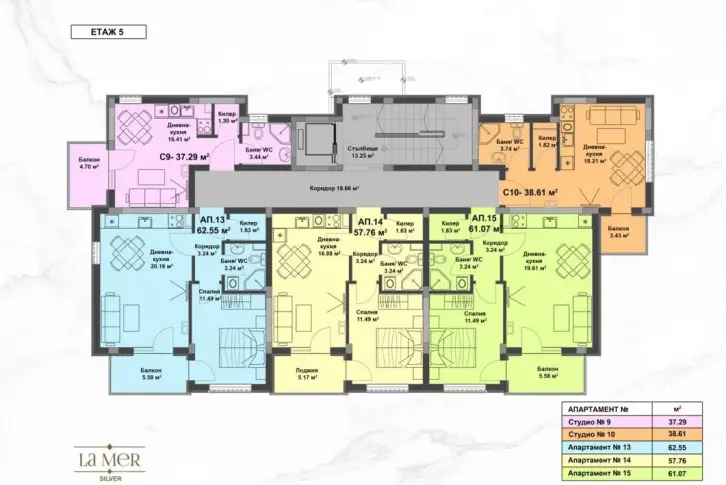 Квартира на Солнечном берегу, Болгария, 38.61 м² - фото 6