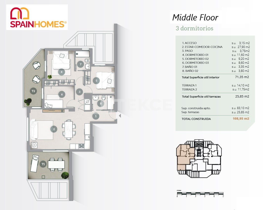 Апартаменты в Кальпе, Испания, 108 м² - фото 16