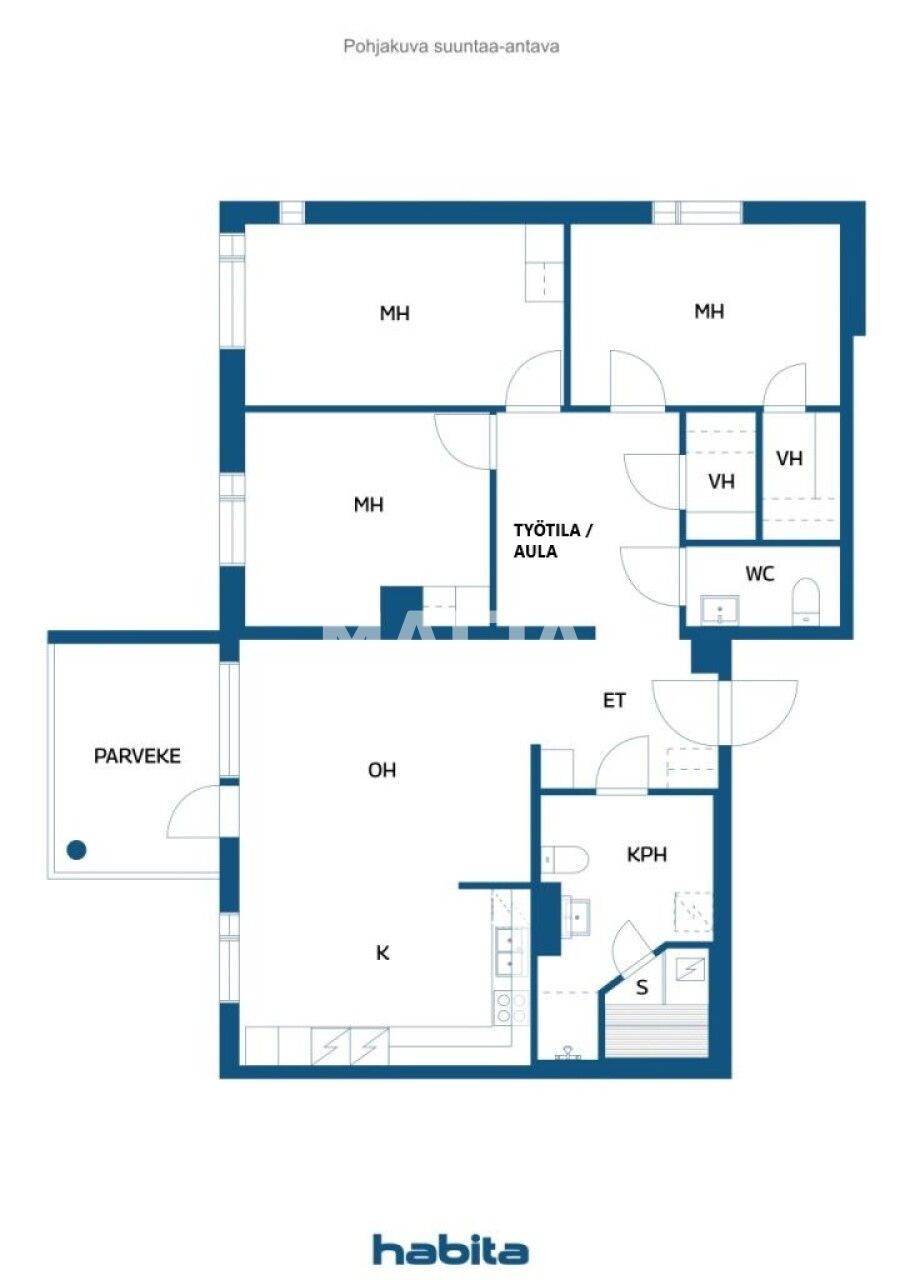 Апартаменты в Тампере, Финляндия, 101.5 м² - фото 2
