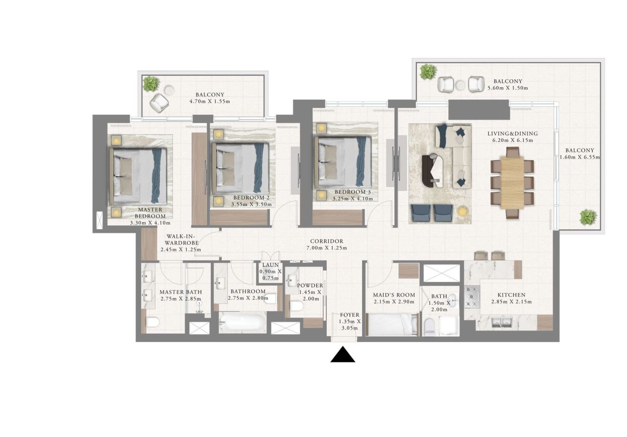 Апартаменты в Дубае, ОАЭ, 185 м² - фото 11