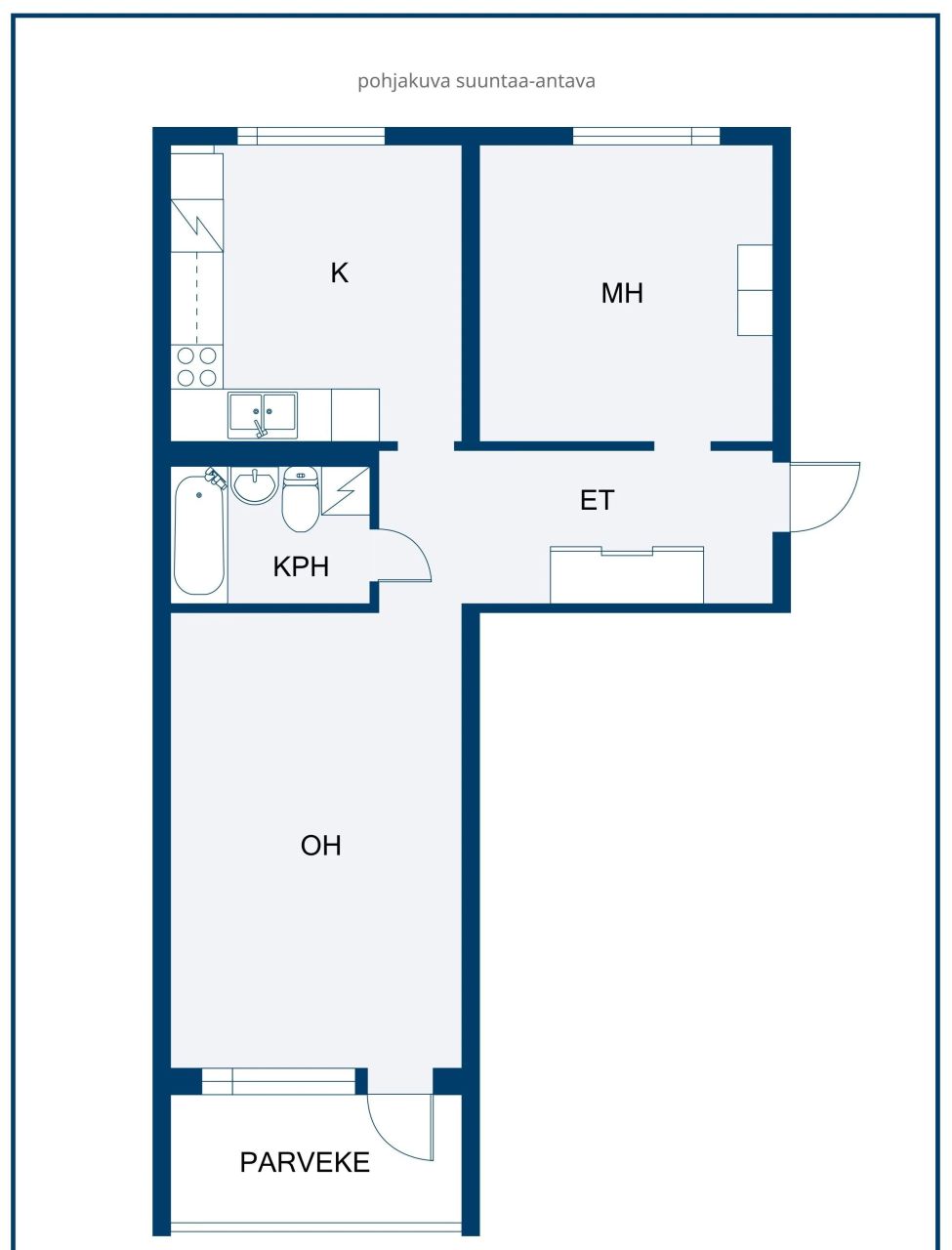 Квартира в Котке, Финляндия, 57 м² - фото 2