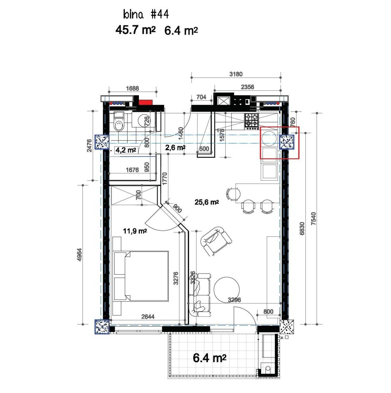 Квартира в Тбилиси, Грузия, 52 м² - фото 1