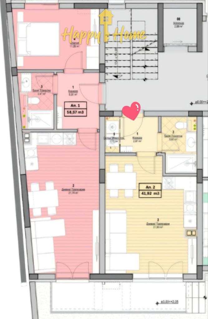 Студия на Солнечном берегу, Болгария, 47 м² - фото 10