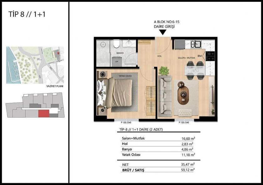 Квартира в Стамбуле, Турция, 58 м² - фото 13