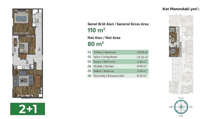Квартира в Стамбуле, Турция, 101 м² - фото 11