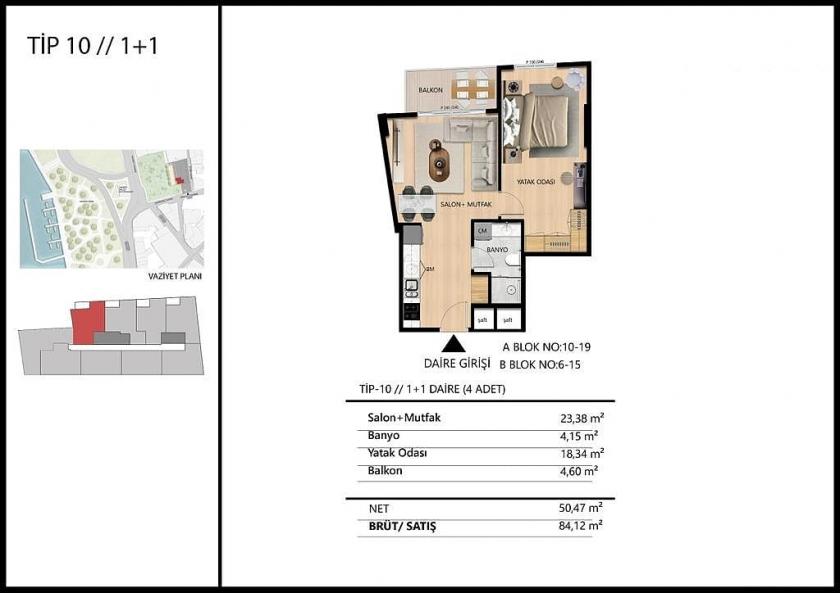 Квартира в Стамбуле, Турция, 58 м² - фото 14