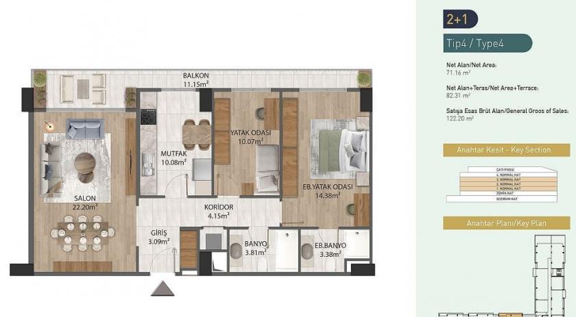 Квартира в Эюпе, Турция, 114 м² - фото 15