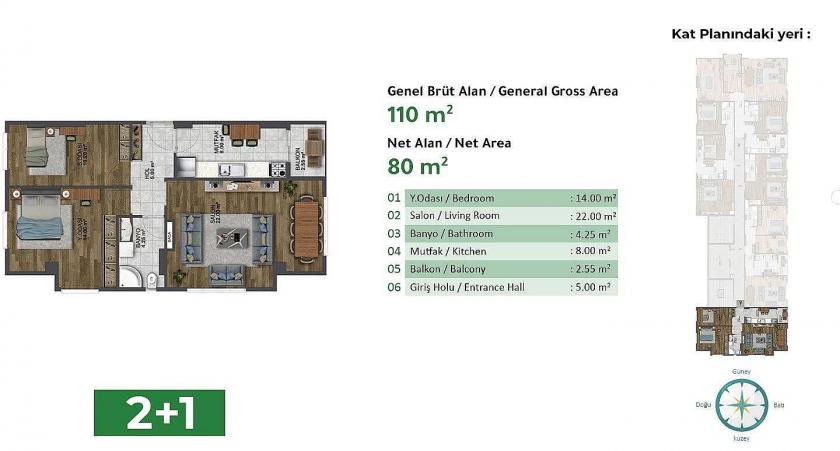 Квартира в Стамбуле, Турция, 43 м² - фото 14