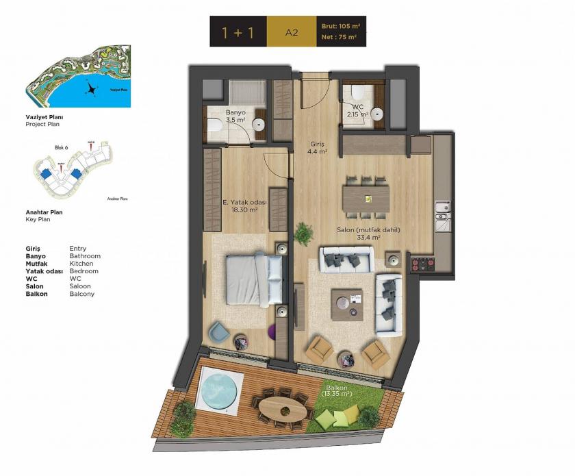 Квартира в Стамбуле, Турция, 117 м² - фото 16
