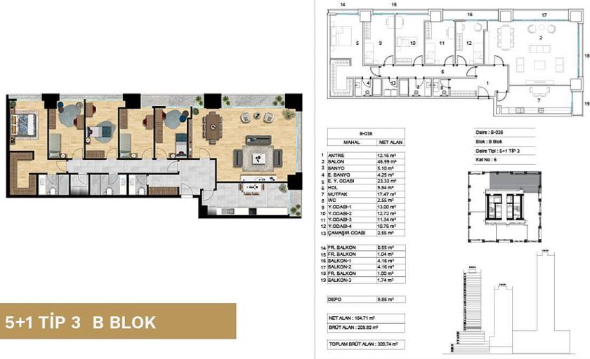 Квартира в Аташехире, Турция, 160 м² - фото 17