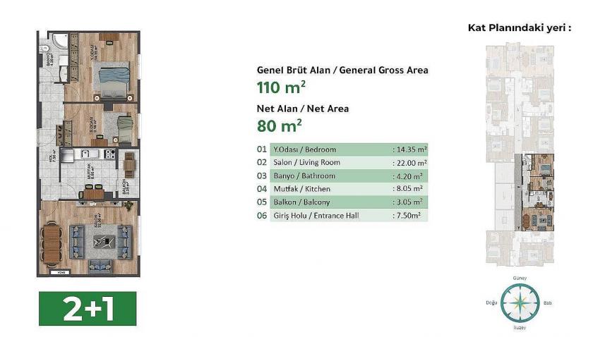 Квартира в Стамбуле, Турция, 101 м² - фото 15