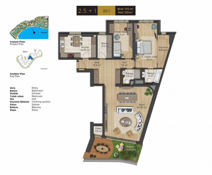 Квартира в Стамбуле, Турция, 117 м² - фото 18