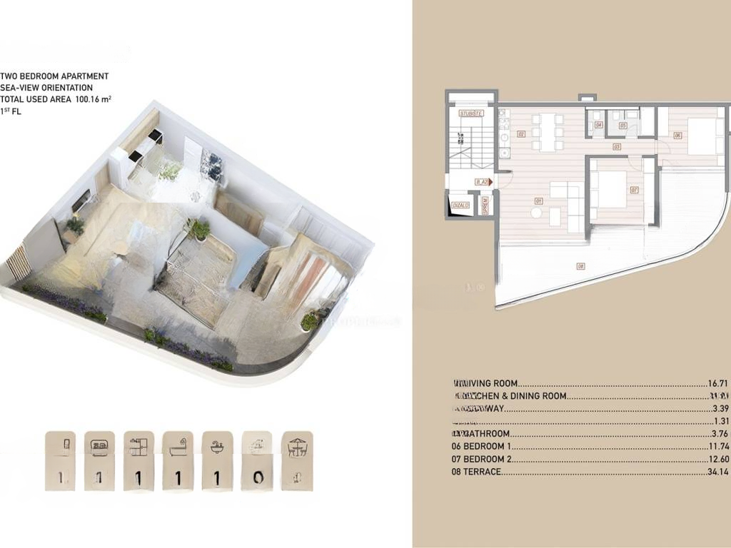 Квартира в Опатии, Хорватия, 100 м² - фото 4