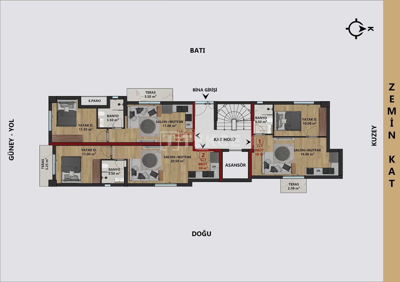 Апартаменты в Анталии, Турция, 50 м² - фото 12