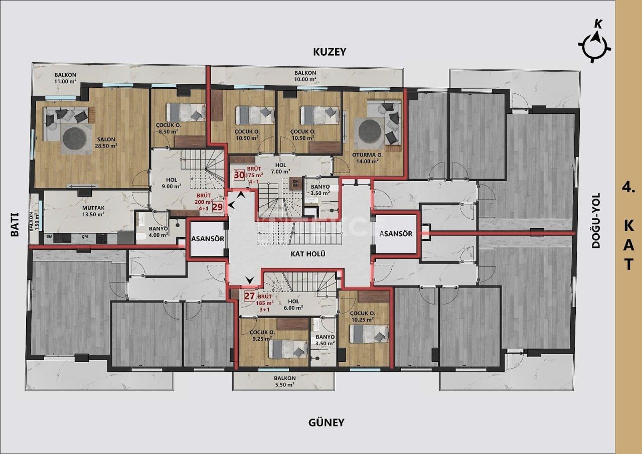 Апартаменты в Анталии, Турция, 45 м² - фото 13