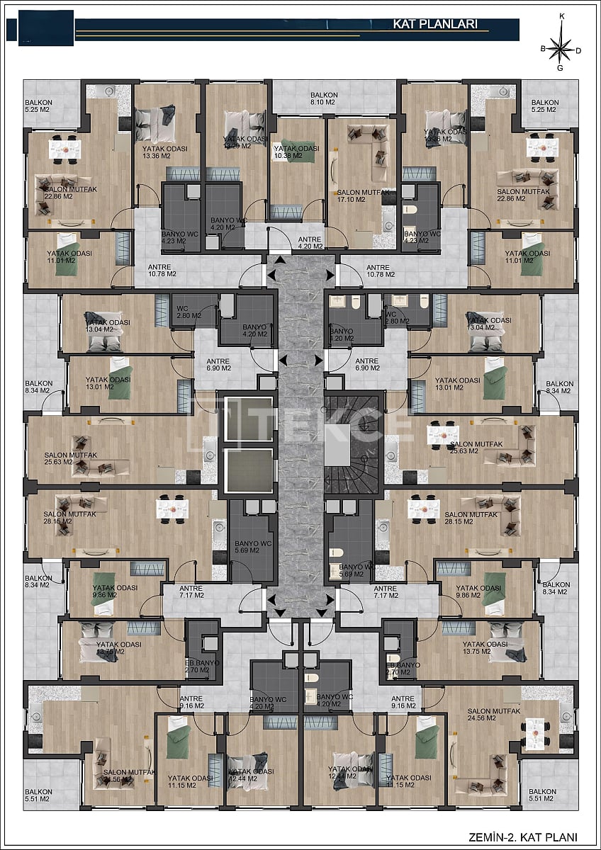Пентхаус в Анталии, Турция, 120 м² - фото 14