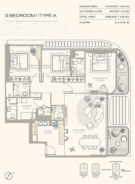 Апартаменты в Дубае, ОАЭ, 114 м² - фото 15