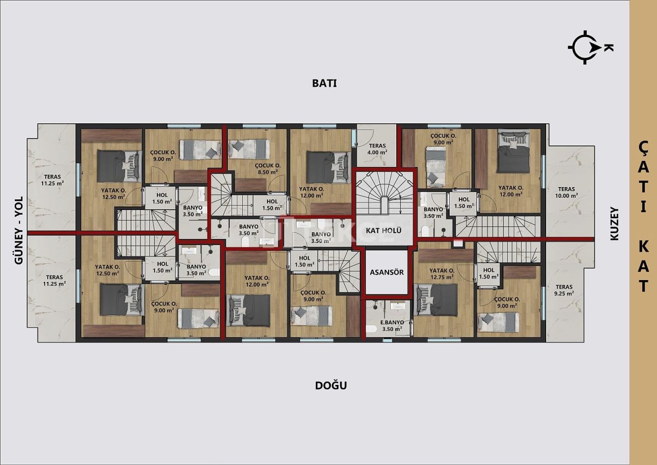 Апартаменты в Анталии, Турция, 50 м² - фото 16