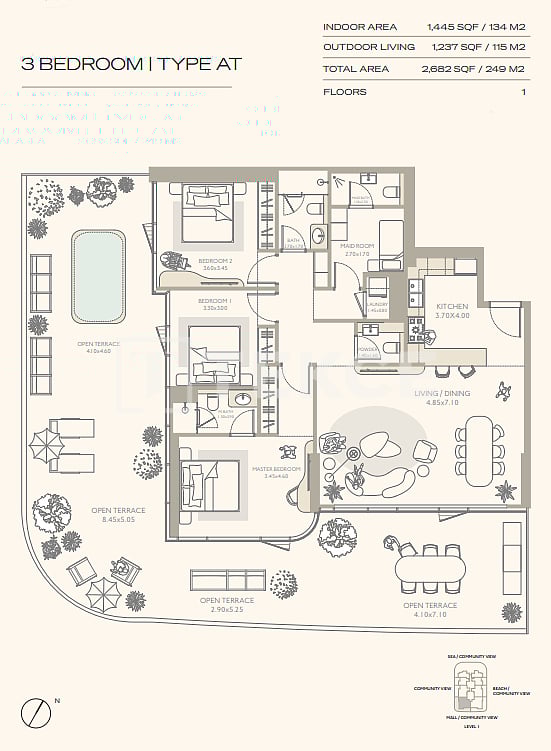 Апартаменты в Дубае, ОАЭ, 75 м² - фото 18