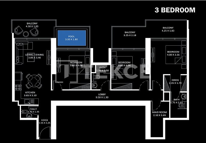 Апартаменты в Дубае, ОАЭ, 76 м² - фото 19
