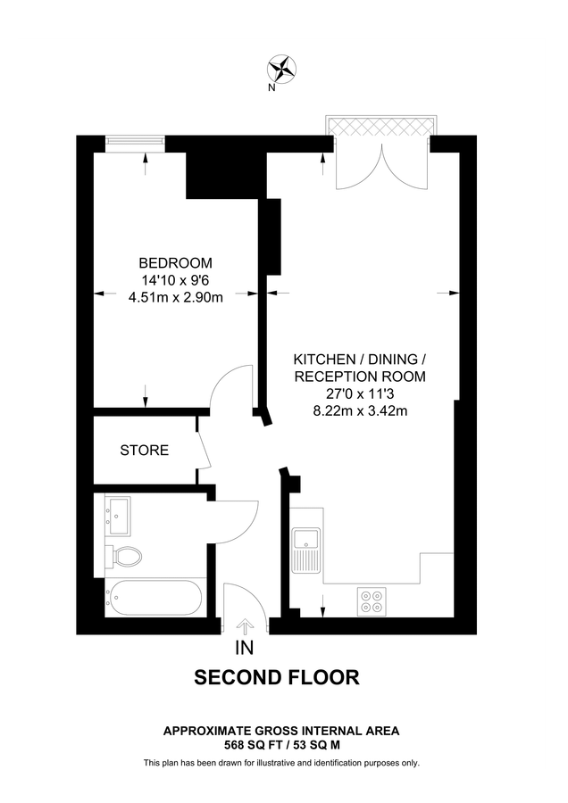 Квартира в Лондоне, Великобритания, 53 м² - фото 13
