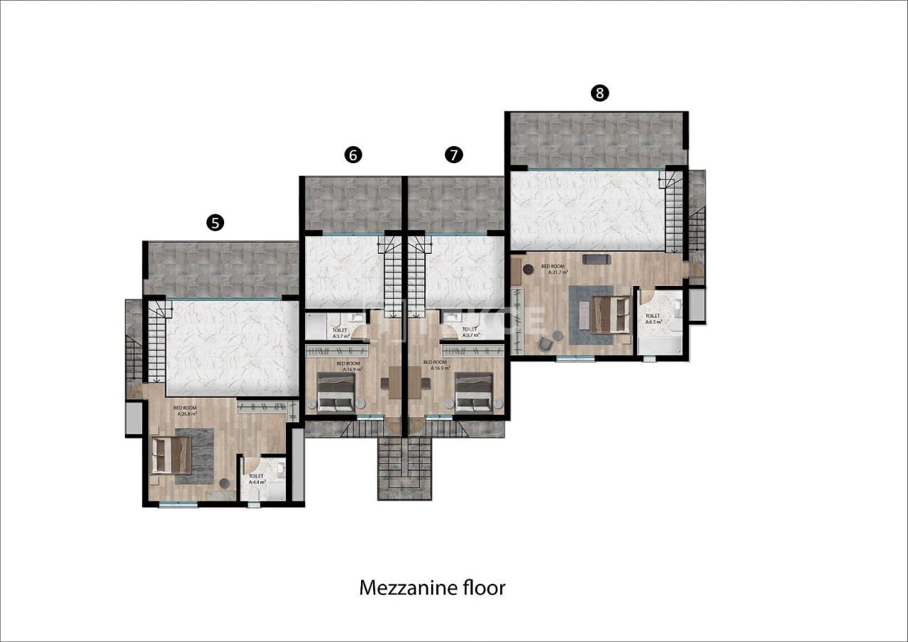 Пентхаус в Кирении, Кипр, 68 м² - фото 19