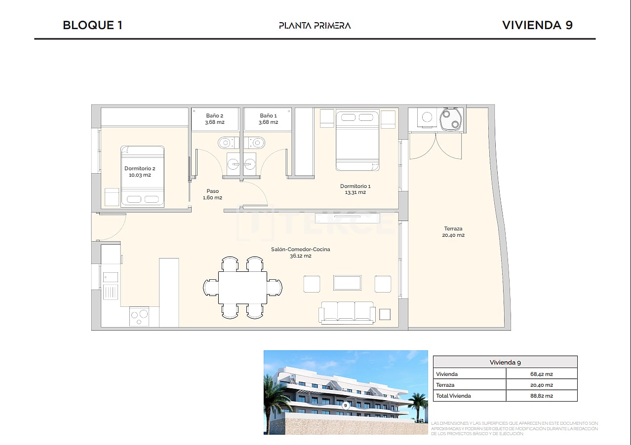 Апартаменты в Финестрате, Испания, 100 м² - фото 19