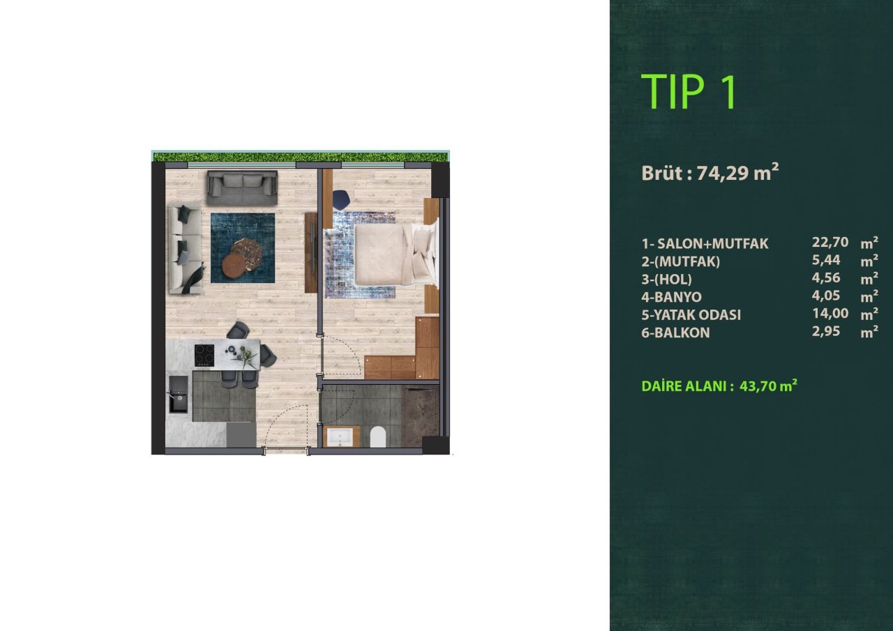 Апартаменты в Стамбуле, Турция, 111 м² - фото 10