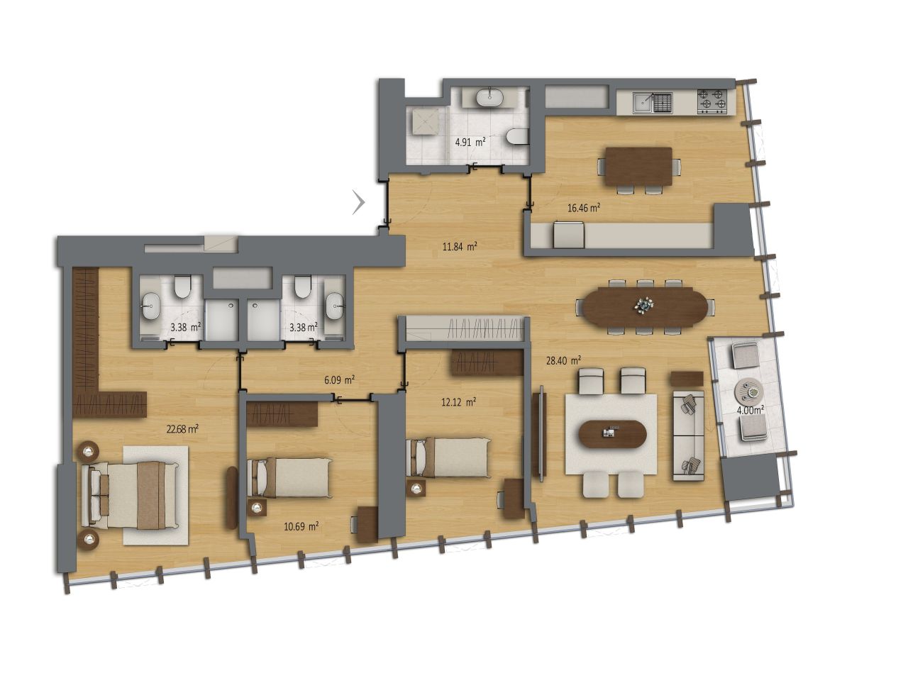 Апартаменты в Чекмекёе, Турция, 71 м² - фото 14
