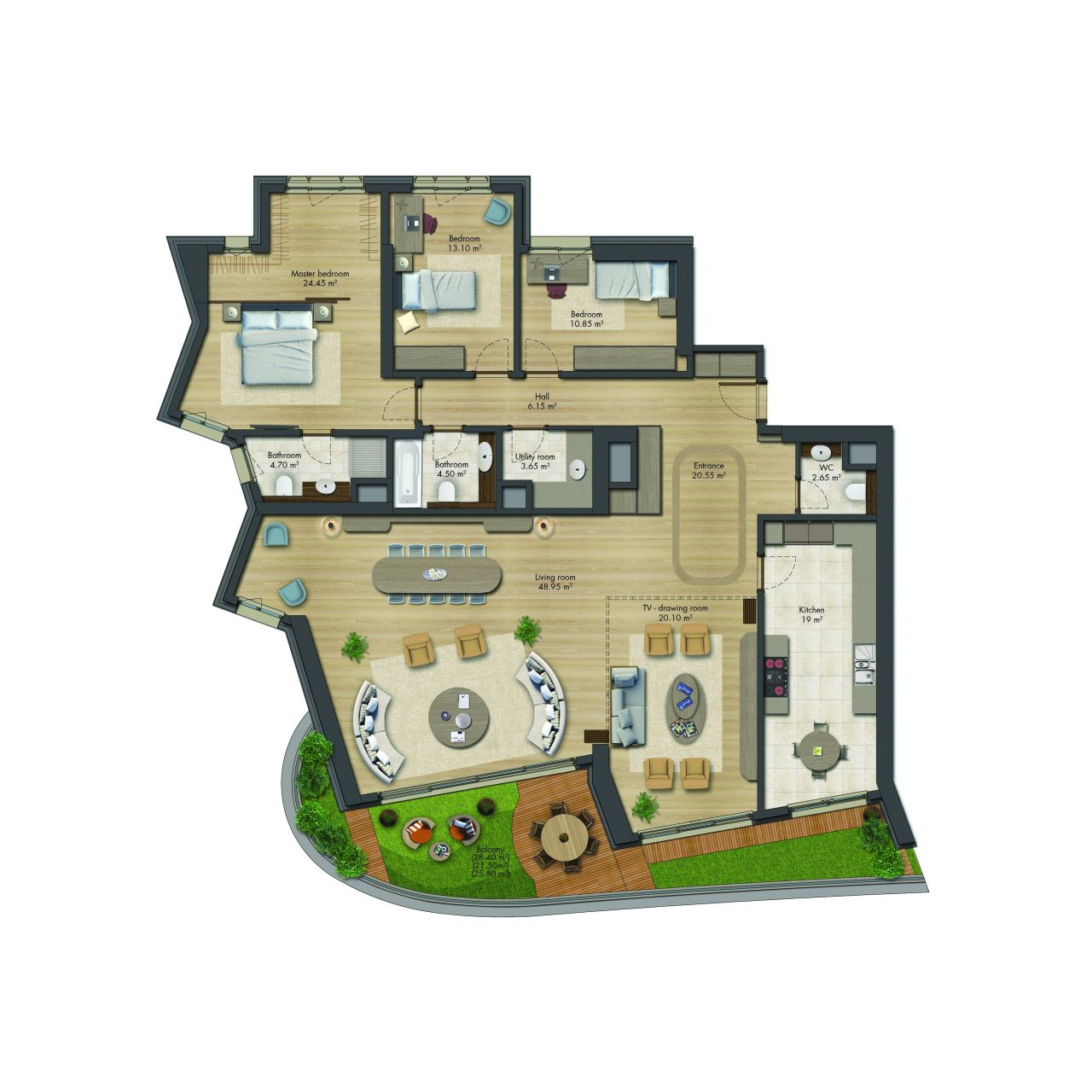 Апартаменты в Стамбуле, Турция, 88 м² - фото 18