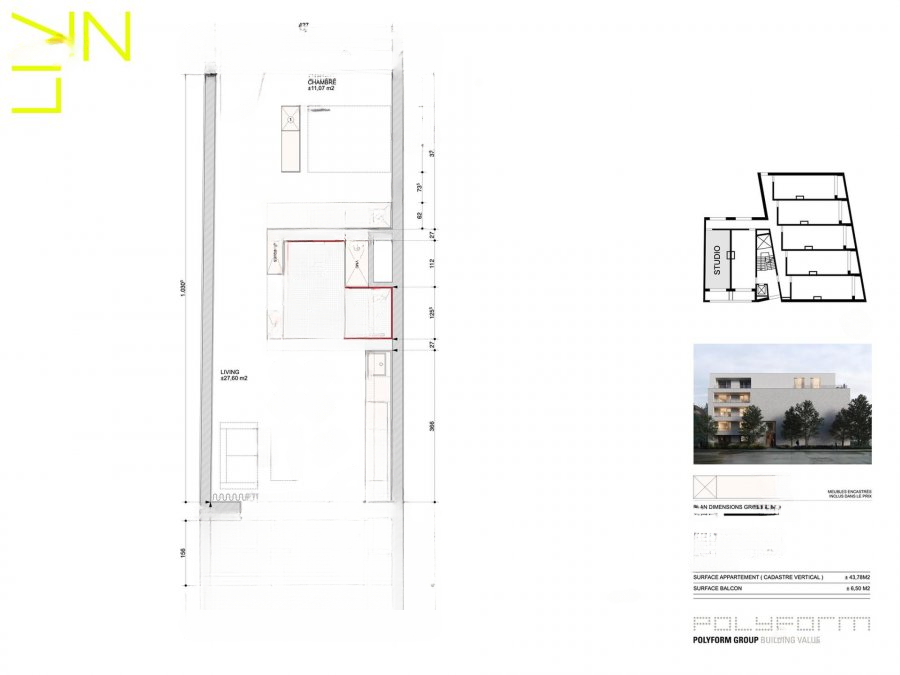 Квартира в Люксембурге, Люксембург, 47 м² - фото 6